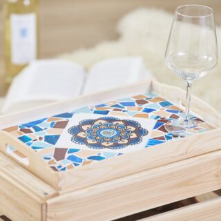 Design tray with mosaic