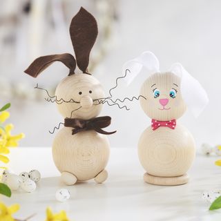 Easter Couple from Wooden Balls