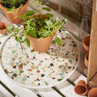 Outdoor Mosaic Plate