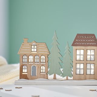 Building kit for houses and fir trees