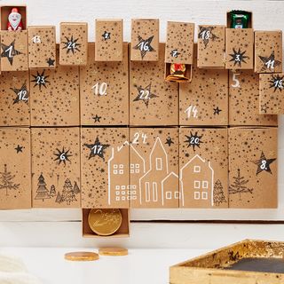 Advent calendar made from matchboxes