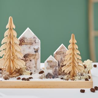 Winter scene with building kits