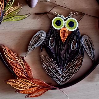 Winning idea quilling window picture - VBS autumn craft competition 2023