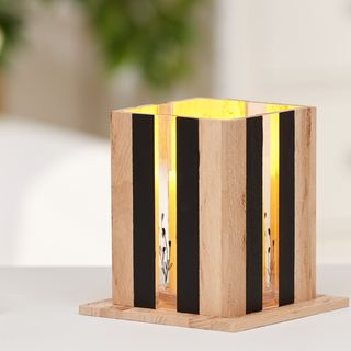 Wind light made from wood & acrylic blocks