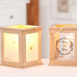 Lantern made from craft blocks