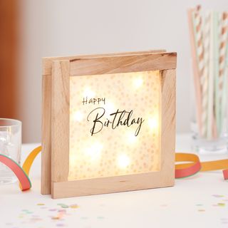Happy Birthday light frame