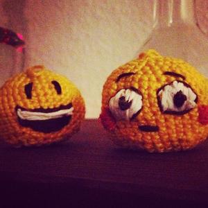 Amigurumi Smiley Emoticons Amigurumi Kugeln häkeln Smileys