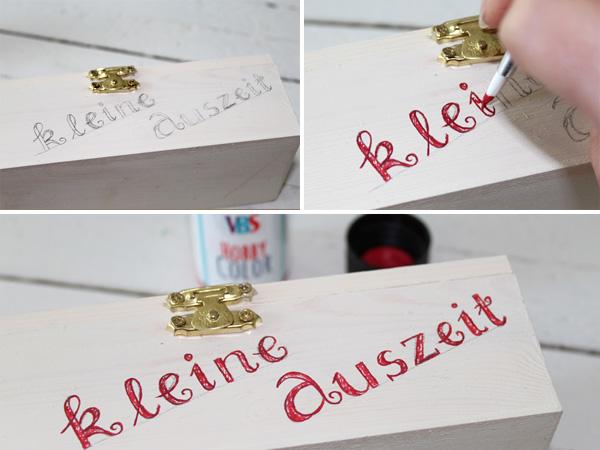 Muttertags basteln: Teebox beschriften Basteln zum Muttertag - Teebox selbst gestalten