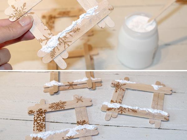 Geschenkidee: Bilderrahmen_Dekoschnee Geschenkidee: Bilderrahmen mit Dekoschnee zum Selberbsteln. Tolle Geschenkidee für Weihnachten