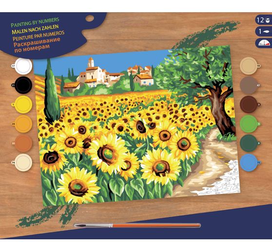 Malen nach Zahlen "Sonnenblumen" - VBS Hobby