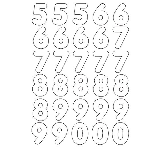 Blanko Magnet-Zahlen