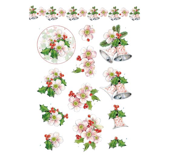 3D punched sheet book "Christmas Flowers"