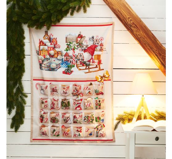 Advent calendar fabric panel "Gnome"