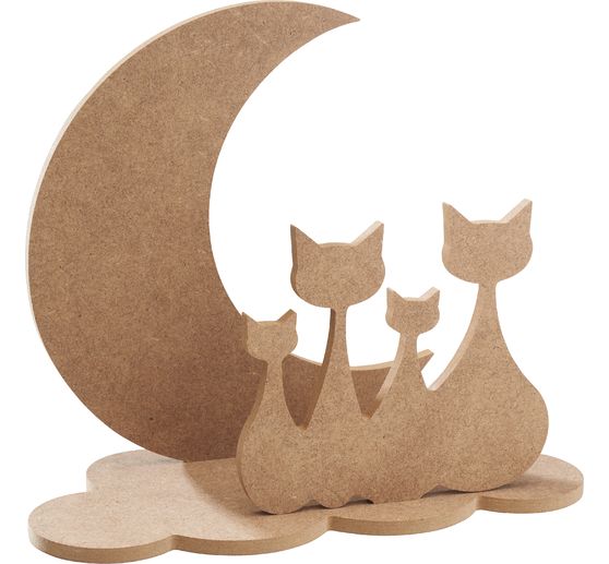 Steckmotiv "Katzen im Mond"