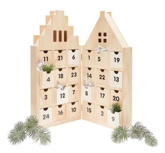 Advent calendar "House", hinged