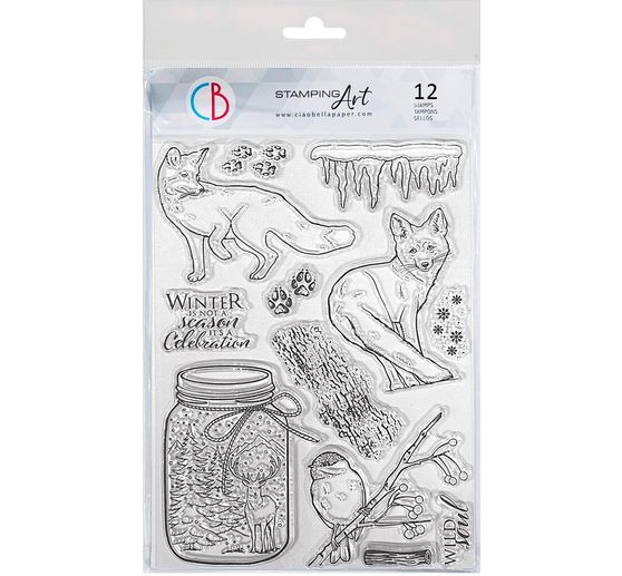 Silicone stamp "Winter Journey", Wild Life in the Snow
