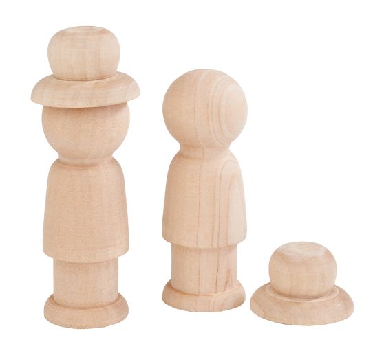 VBS Wooden figures with hat