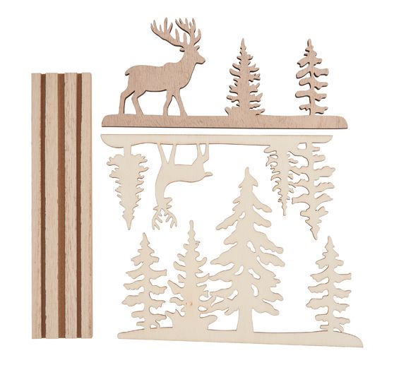 VBS Holz-Steckmotiv "Rentiere im Wald"