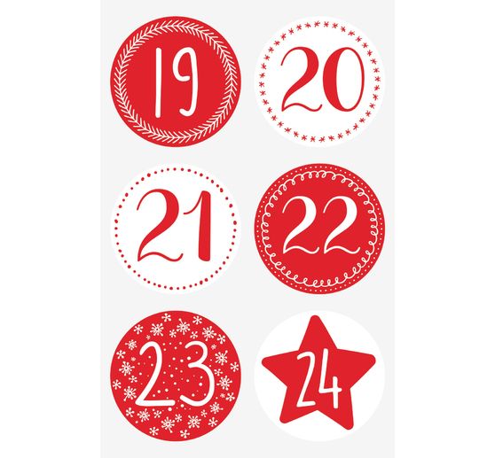 Stickers Advent numbers