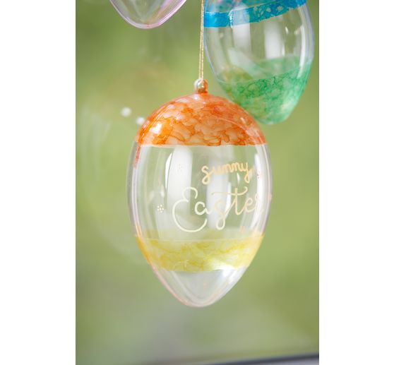 VBS Acrylic egg with hole "Assorted", set of 6