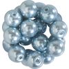 Glass wax beads, Ø 10 mm, 20 pieces Light blue