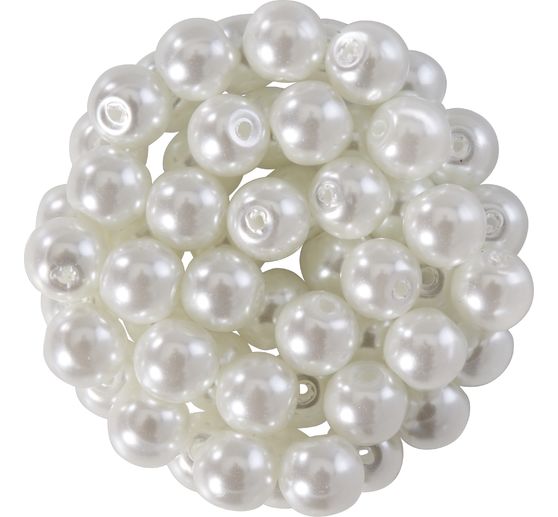 Glass wax beads, Ø 6 mm, 55 pieces