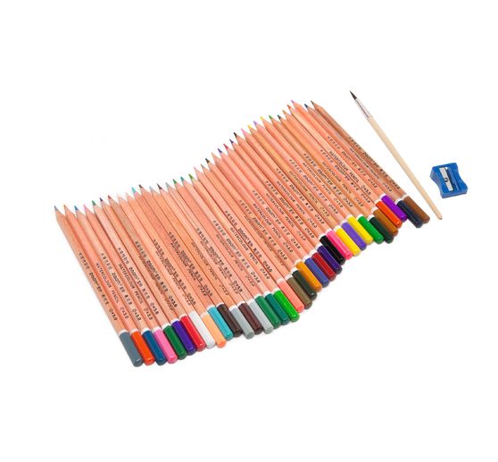 VBS Watercolour pencils, 36 colours, in metal box