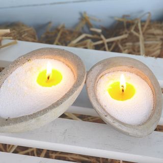 Concrete Candle Eggs